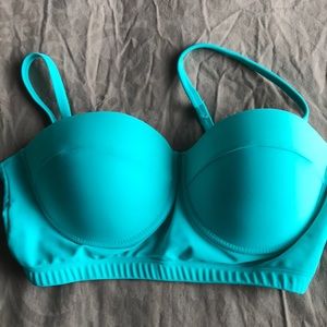 Teal bikini top-L NWOT